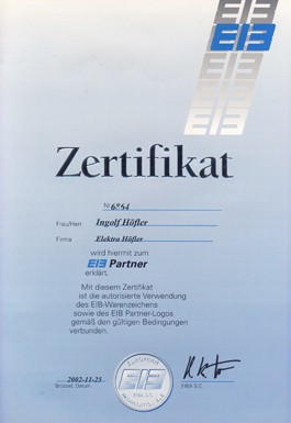EIB-Zertifikat